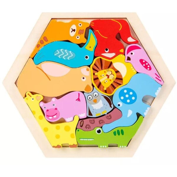 box pour bebe Montessori jouet assemblage bois animaux